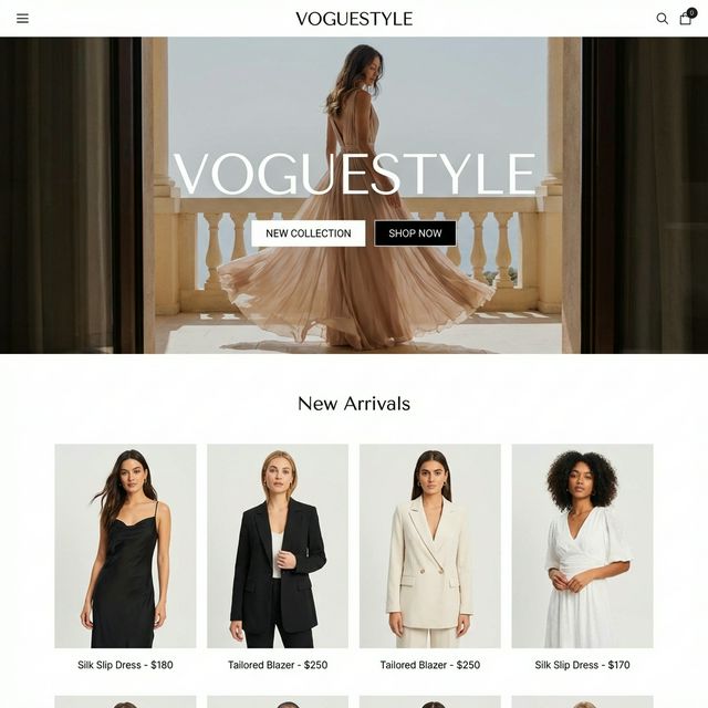 VogueStyle Fashion E-commerce Website